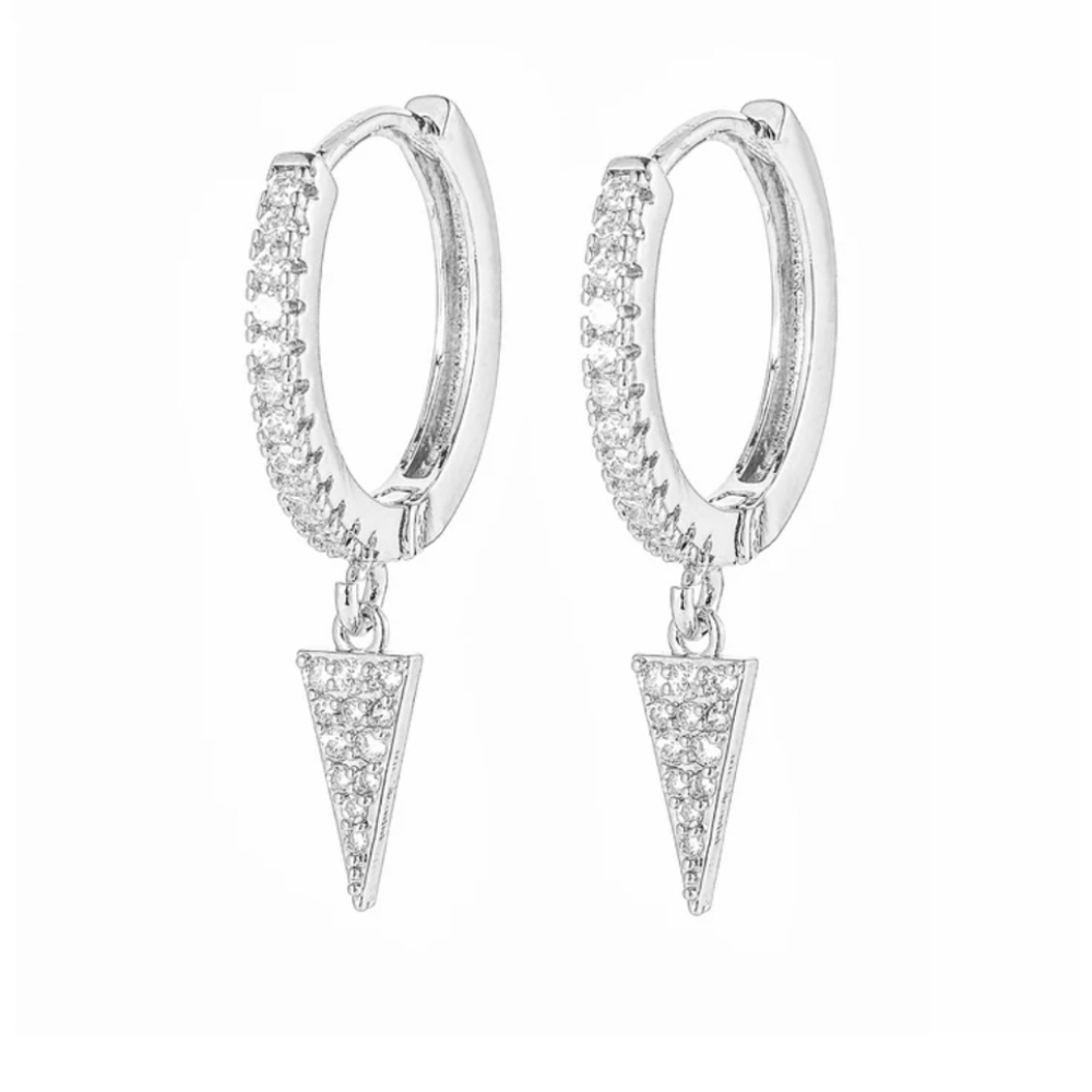 So Trendy, New Triangle Drop Earrings - Picture 1 of 4